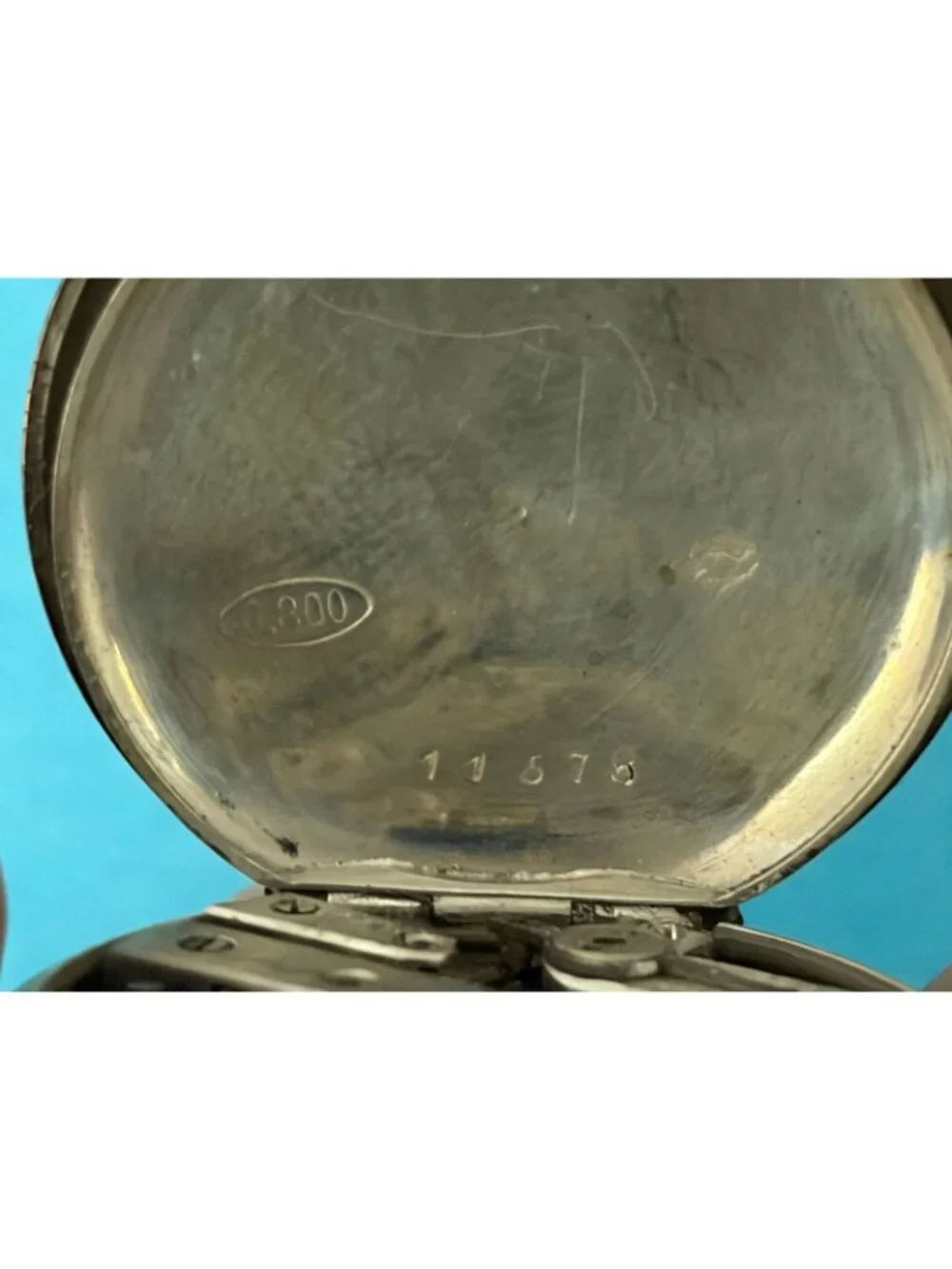 Enamel Swiss .800 Silver Case Pocket Watch Antique Engraved 4 parts / repair